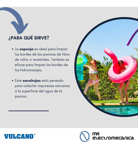 Imagen 4 de 10 de Kit Limpieza Vulcano Completo - Ideal Pileta Chica Otoño