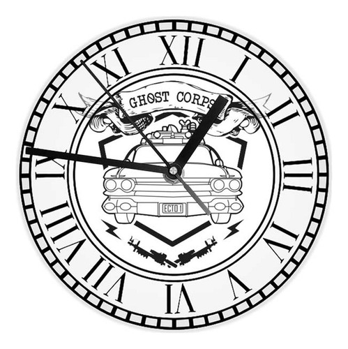 Reloj Redondo Madera Brillante Cazafantasmas  Mod 69