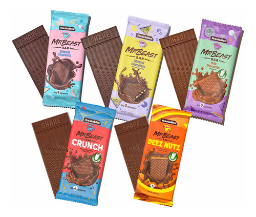 Mr Beast Chocolate ( 5 Barras Pack)