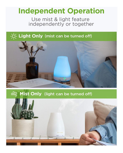 Humidificador Ultrasónico De Aceites Esenciales Celeste