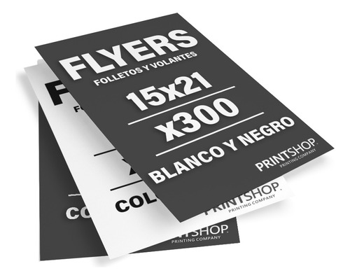 Folletos Flyers Volantes Printshop Byn Simple Faz 15x21 X300