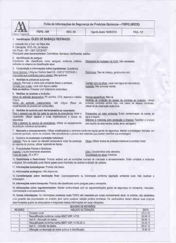 Imagem 2 de 3 de Óleo Vegetal De Coco De Babaçu 100% Puro 1 Kg