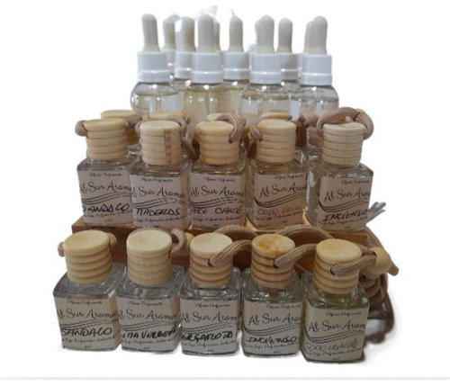 Kit Mini Difusor Auto / Vestidor Más Recarga Repuesto