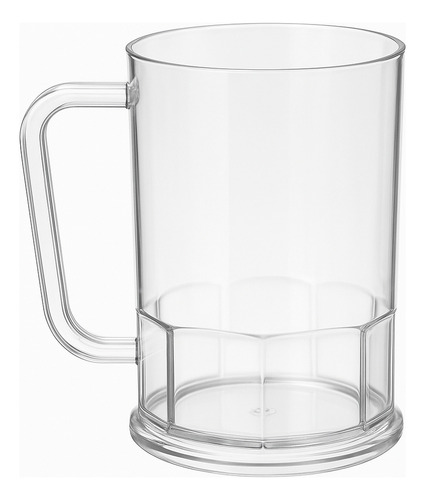 Kit Com 12 Canecas De Chopp Cerveja Acrílico 450ml Cor Transparente Transparente