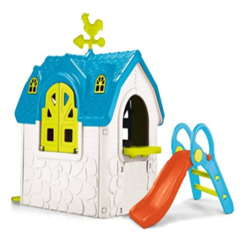 Casita Casa  Juegos Exterior Con Resbaladilla Tobogan  Niños