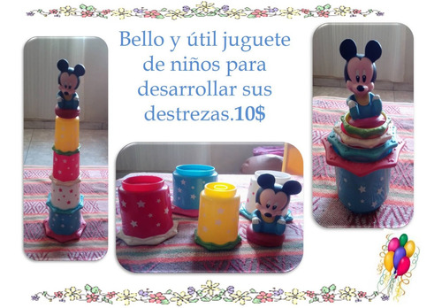 Lindo Juguete De Potecitos De Mickey Mouse 