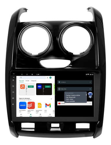 Multimidia Duster Oroch 15/19 Android 14 Auto Carplay Voz 9p