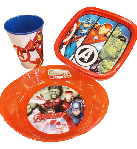 Set  Avengers Plato  Vasos Original