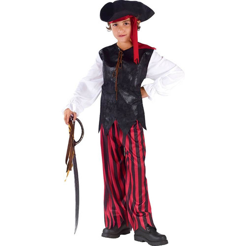 Disfraz Para Niño Pirata Del Caribe Talla M (8-10)