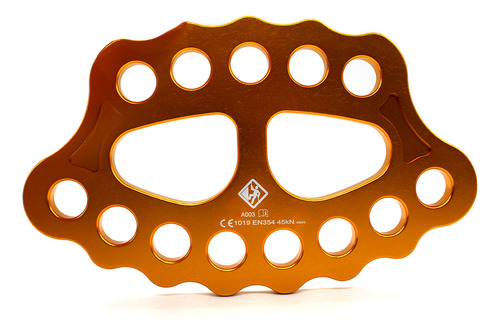 Placa De Ancoragem Usclimb De Alumínio Com 8 + 5 Furos 45kn