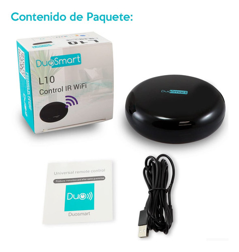 Controlador Infrarrojo Wifi L10 Compatible Con Alexa Y Googl