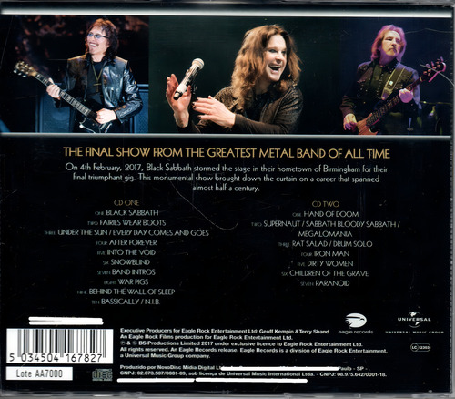 Black Sabbath The End Cd Doble Nuwvo Original