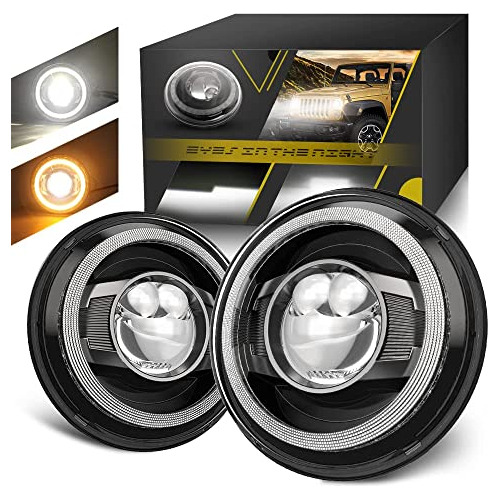 Faros Redondos De 7 Pulgadas Led De 8000lm Súper Brill...