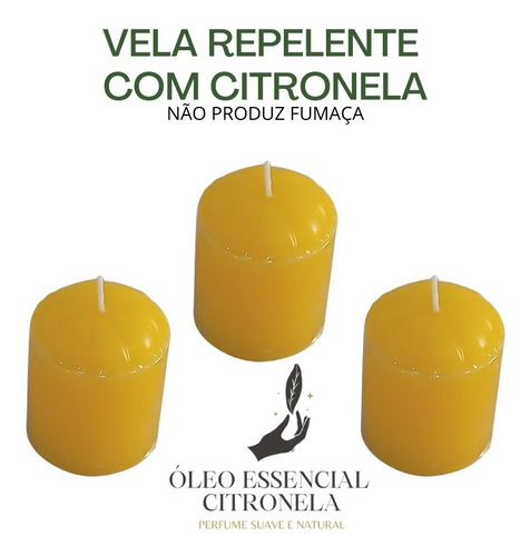 9 Velas Lamparina Repelente Citronela (com Celofane) Buffet