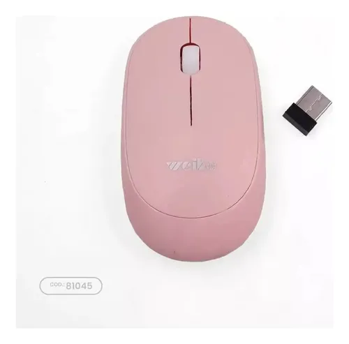 Mouse Óptico Inalámbrico Celeste Rosa Pastel Usb Rosa