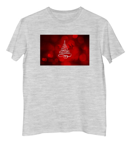 Remera Niño Navidad Feliz Rojo Arbolito Navidad