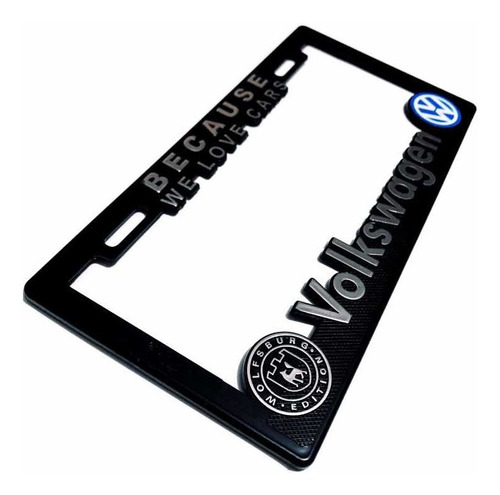 Imagen 5 de 6 de Par (2) Portaplacas Vw Wolfsburg Jetta Golf Virtus Vento Gol