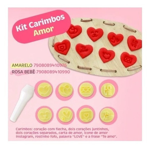 Kit 8 Carimbos Amor Para Brigadeiro Docinho