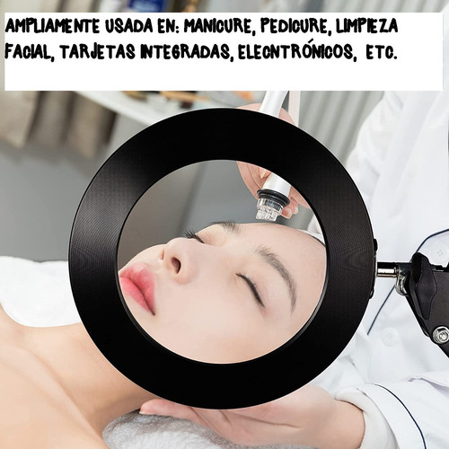 Imagen 4 de 7 de Lampara Lupa De Escritorio Brazo Flexible Fija.