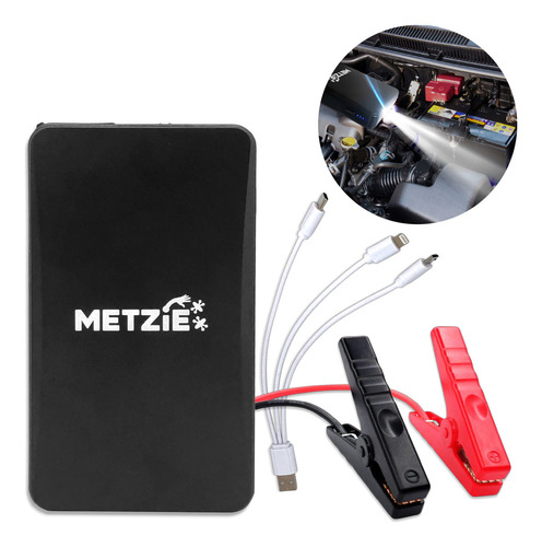 Cargador Arrancador Batería Auto Celular Usb Led Portátil