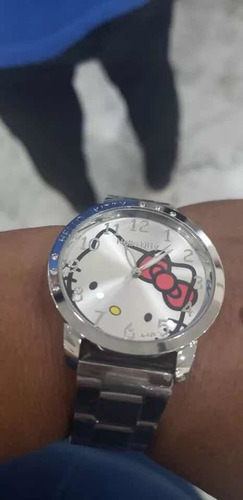 Reloj Hello Kitty Correa Acero Inoxidable Fondo Blanco