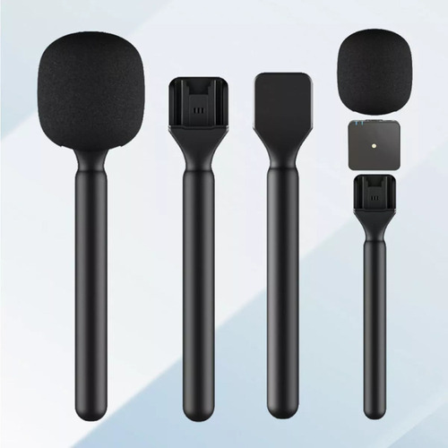 Microfone De Lapela Com Bastão De Mão Para Entrevistas