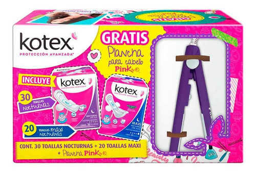 Toalla Femenina Kotex Nocturna 30 Pz