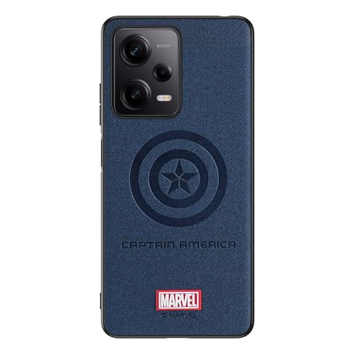 Funda Xiaomi Poco X5 5g Capitan America Cuero Azul