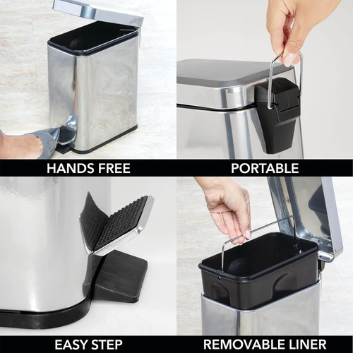 Lixeira Inox Com Sensor Para Cozinha E Banheiro