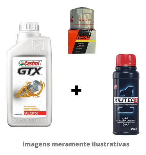 Kit Troca De Óleo+filtro+militec Chevette 1.4/1.6 Cht