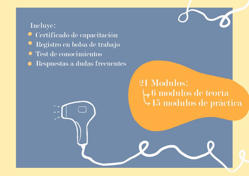 Imagen 1 de 1 de Curso Taller Depilacion Definitiva Laser Online Certificado