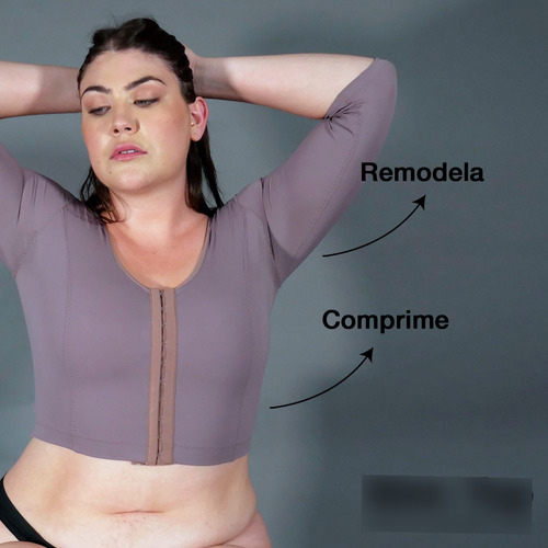 Faja Top Reductora Moldeadora De Brazos Soporte Espalda 2036 Negro Xg