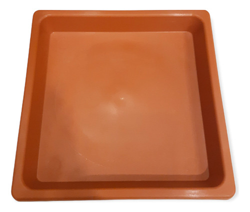 Plato Cuadrado Maceta Plastico Matri N25 Color Terracota