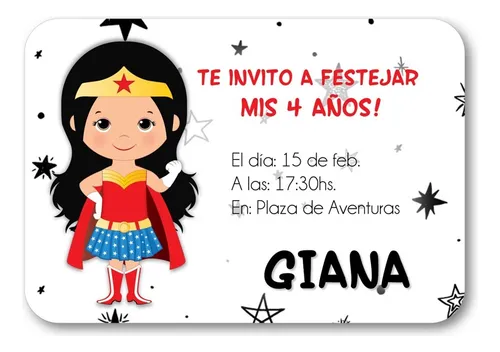 comprar Mini Kit Imprimible Mujer Maravilla Niña Mod.3 Nena Cumple
