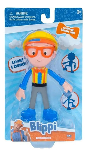 Muñeco Blippi Construccion Flexible Bendable 13 Cm 