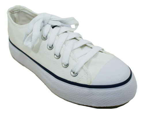 Zapatilla John Foos Plataforma 752 Lona Blanco Deporfan 