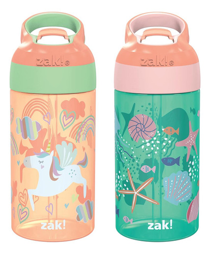 Zak Designs Botella De Agua Para Niños Riverside De 16 Oz Co