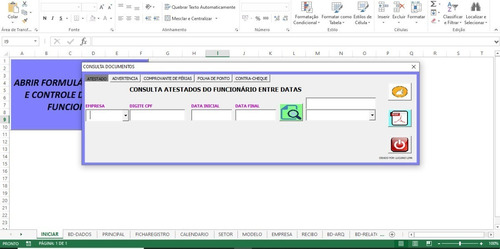 Imagem 7 de 9 de Rh Cadastro E Controle De Funcionário Multi-empresa Excelvb
