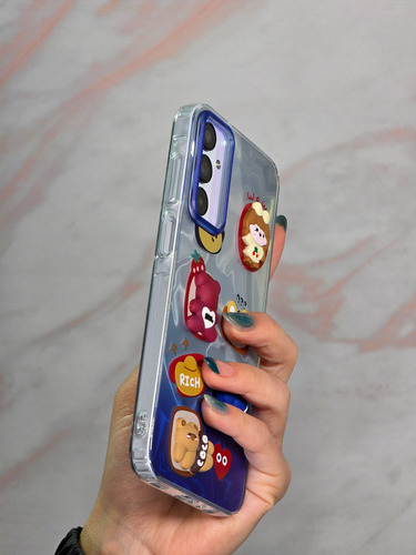 Funda Muñequitos 3d Antigolpes Para Samsung Elegi Modelo Rich Azul A15