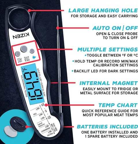  KULUNER TP-01 Waterproof Digital Instant Read Meat LCD