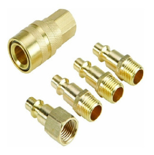 Kit Juego Acoples Compresor Bronce 5 Piezas Air Tools