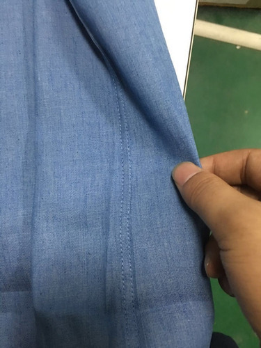 Camisa Vaquera De Manga Larga De Corte Ajustado Para Hombre