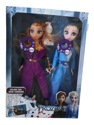 Frozen Muñecas Musicales Elsa Y Anna 30cm Articuladas Y Olaf