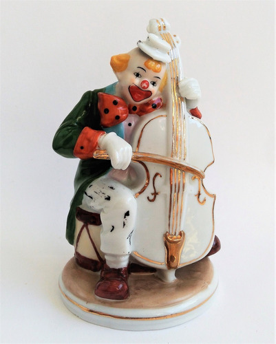 Palhaço Violoncelo Porcelana Espanhola Capo Di Angelo Antigo