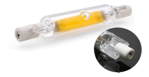Imagem 3 de 7 de Lâmpada Led Palito R7s 15w 220v Branco Quente 78mm