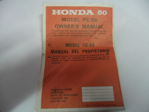 Manual De Honda 50 Japon