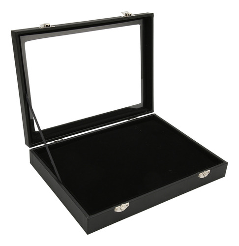 Estuche Expositor Pin Jewelry Con Tapa De Vidrio Transparent