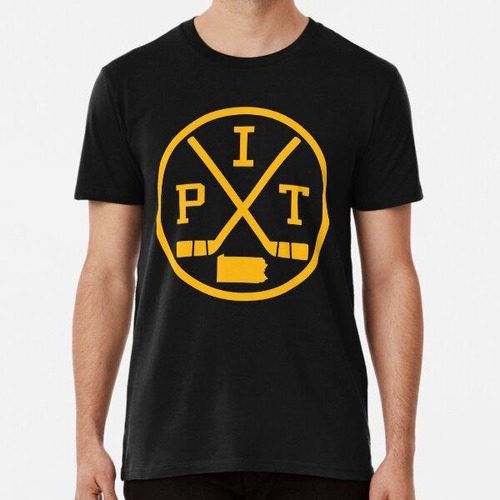 Remera Emblema Retro De Hockey De Pittsburgh Vintage Pit ALG