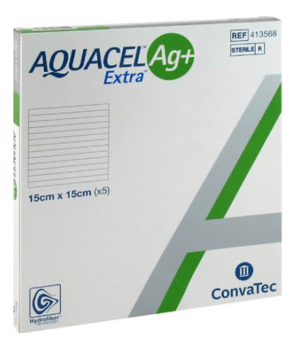 Aquacel Ag+ 15x15cm (3 Piezas)