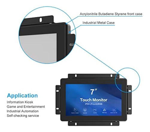 Monitores Táctiles Hdmi Pcap De Marco Abierto De 7